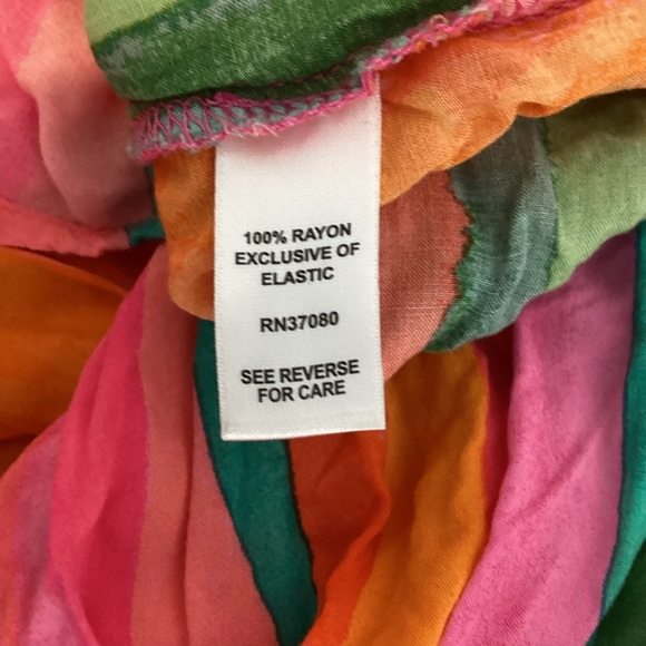 Cato Multicolor Striped Ruffle Sleeve Blouse Size XL - Picture 7 of 7